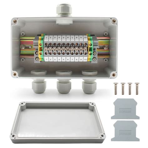 junction box with terminal block|large junction box with terminals.